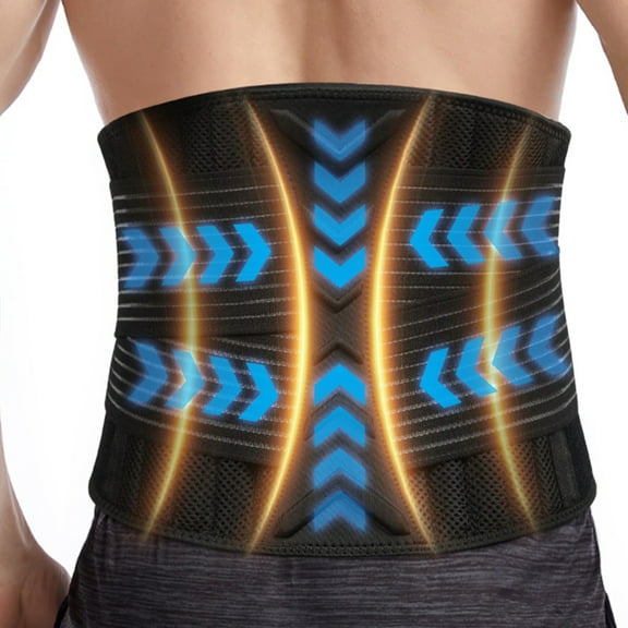 ATERCEL Adjustable Back Brace Support for Men and Women - Relieves Lower Back Pain, Sciatica, Scoliosis