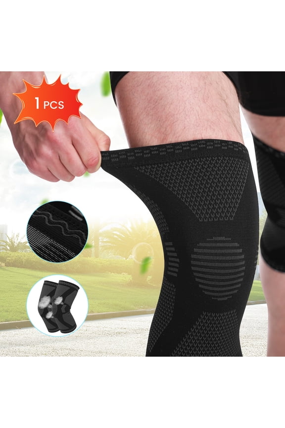 Knee Compression Sleeve - Best Knee Brace for Men & Women Knee Support for Running, Basketball, Weightlifting, Gym, Workout, Sports