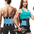 thumbnail image 1 of Atercel Waist Trainer Lumbar Support Belt with 4 PVC Supports & Adjustable Fit（Blue M), 1 of 7