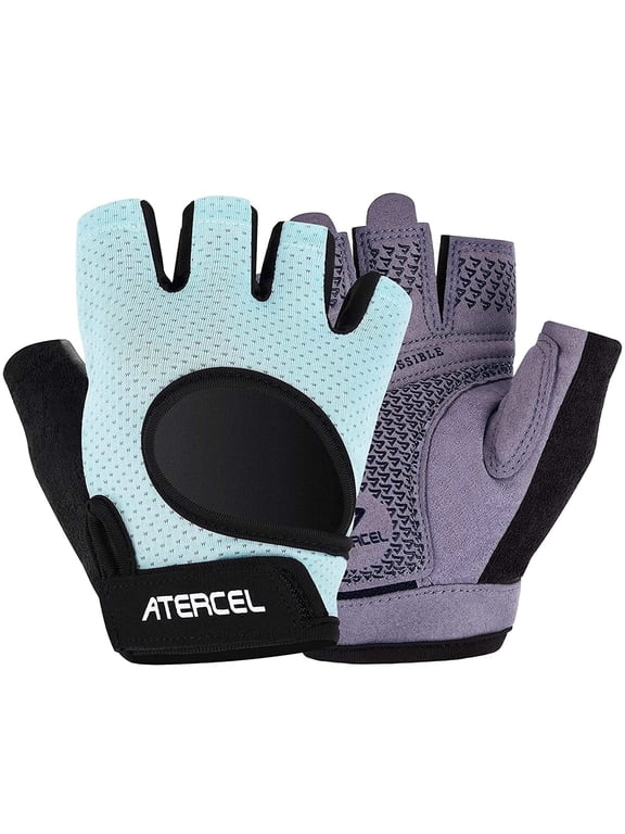 Workout Gloves for Men Women Gym Weight Lifting Gloves With Full Palm Protection Aqua, M