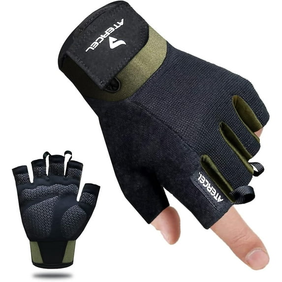 Atercel Weight Lifting Workout Gloves for Men Women Gym Breathable Exercise Gloves With Hooks Green XS