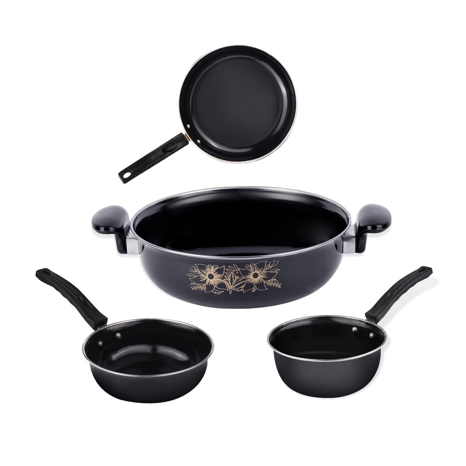 Atevon Cast Iron NonStick Induction Cookware Set Ceramic Hard