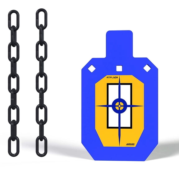 Atflbox AR500 Steel Target for Shooting, 1/2 inch Thick Metal Target with Mounting Kit, High Caliber Gong Silhouette Metal Targets for Precision Shooting