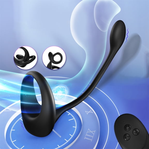 Atfly Mens Massage Vibrators with Remote Control, Silicone Penis Ring, 1 Count
