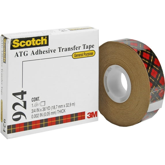 Atg Adhesive Transfer Tape Roll, Permanent, Holds Up To 0.5 Lbs, 0.75" X 36 Yds, Clear | Bundle of 5 Rolls