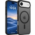 thumbnail image 1 of Atgdluk® Magnetic for iPhone Air Case, Shockproof Slim Matte Phone Cover with Raised Camera Edge, Compatible with MagSafe, Black, 1 of 7