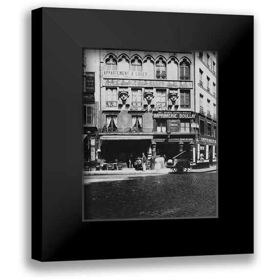 Atget, Eugene 15x18 Black Modern Framed Museum Art Print Titled - Paris, 1903 - House on the Place du Caire