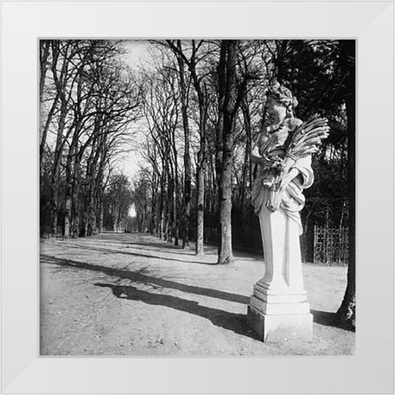 Atget, Eugene 20x20 White Modern Wood Framed Museum Art Print Titled - France, 1920 - The Park, Versailles