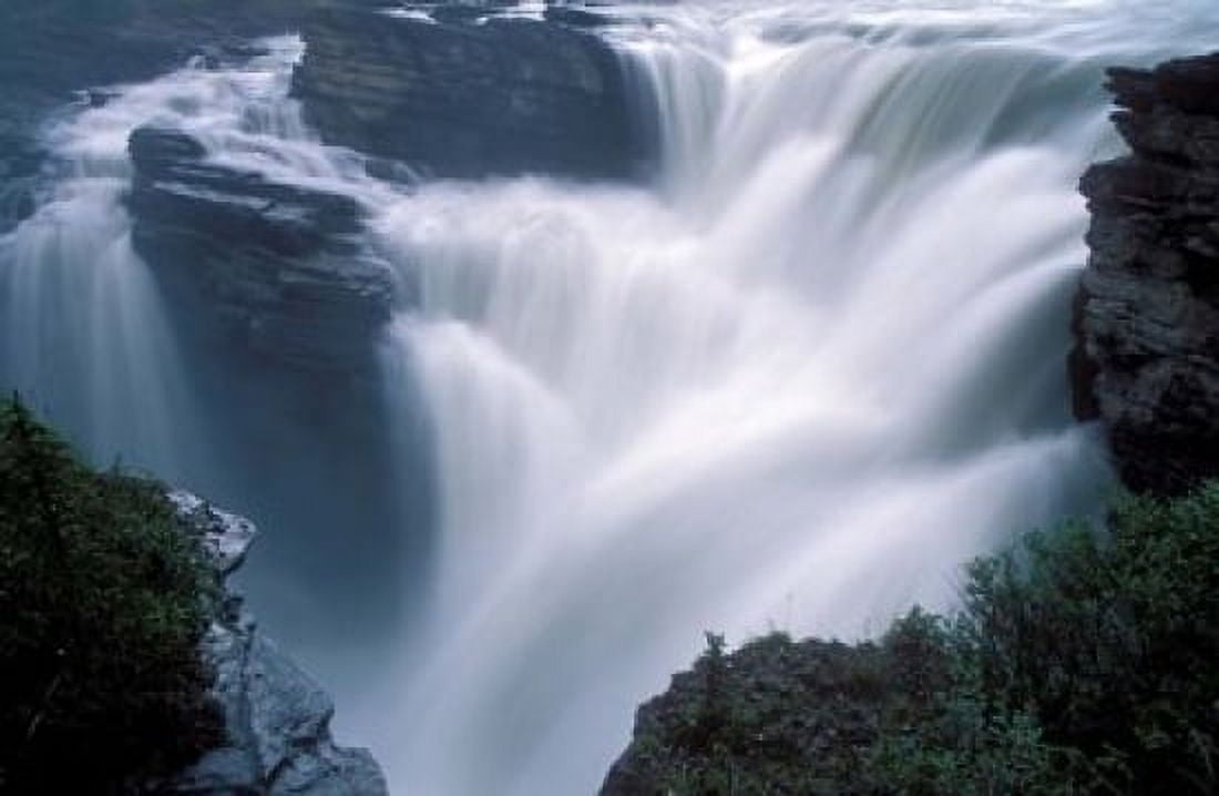 Athabasca Falls in Jasper National Park Canada Canvas Art - Diane Johnson DanitaDelimont (36 x 24)