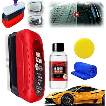 Athartle Window Cleaner, Automotive Oil Film Cleaning Brush, Glass Oil Film Remover for Car, Glass Coating for Windshield, Universal Glass Cleaning Wipe Board (2PCS)