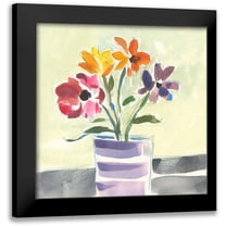 Athas, Vas 12x12 Black Modern Framed Museum Art Print Titled - Morning Flowers