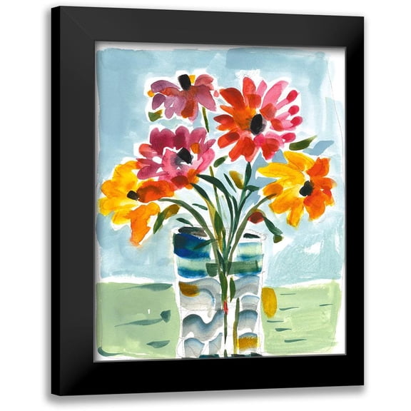Athas, Vas 12x14 Black Modern Framed Museum Art Print Titled - A Floral Gift