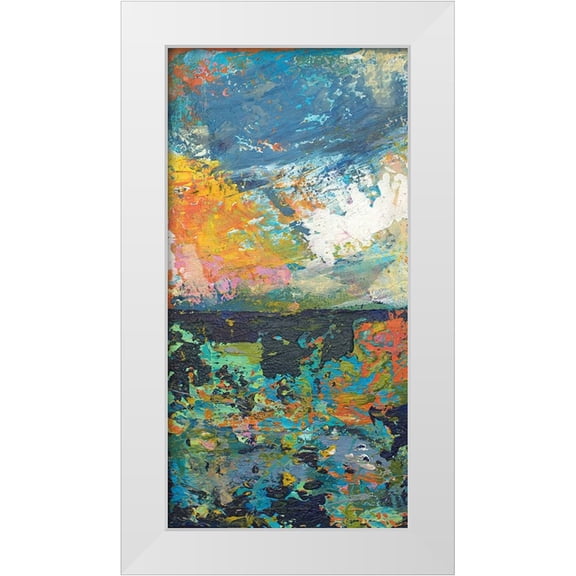Athas, Vas 14x24 White Modern Wood Framed Museum Art Print Titled - Sunset Panel I