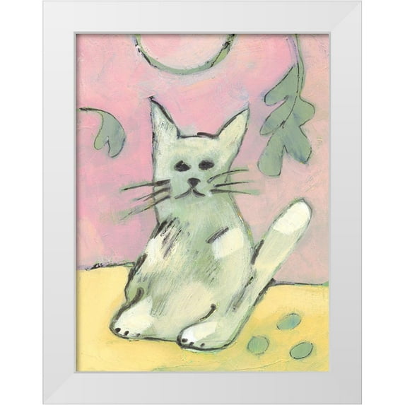 Athas, Vas 25x32 White Modern Wood Framed Museum Art Print Titled - Soft Kitty