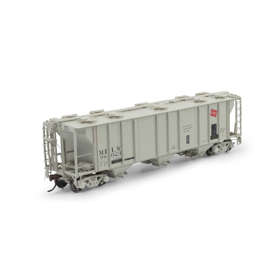 Athearn Genesis HO GEN PS-2 2893 3-Bay Covered Hopper MILW Primed For Grime #98023 ATHG-1267
