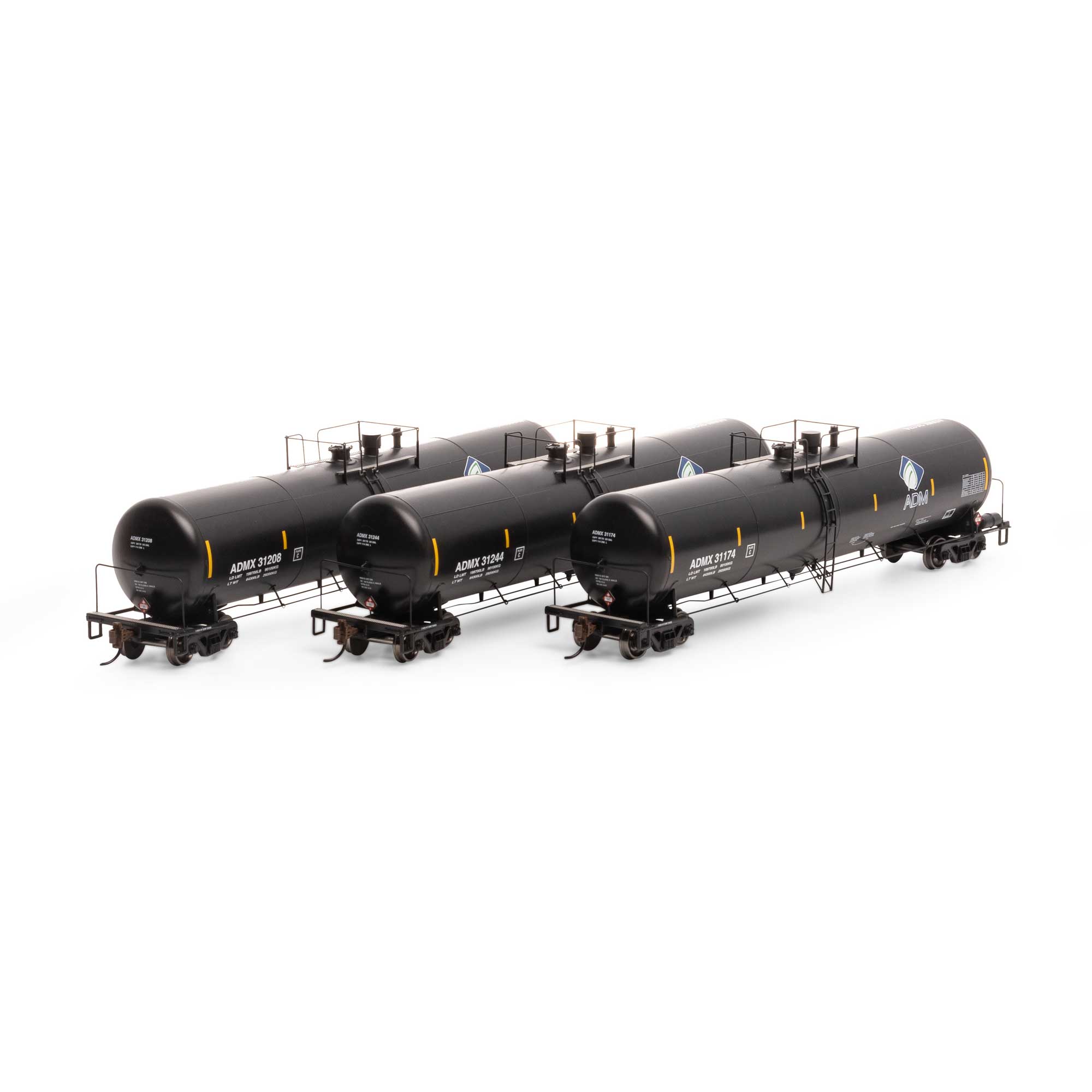 Athearn HO 30000-Gallon Ethanol Tank ADMX #3 3 ATH29919 HO Rolling ...
