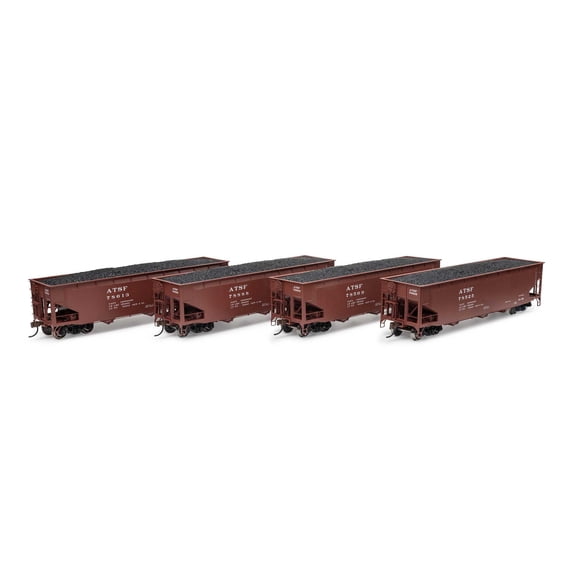 Athearn HO 40' Offset Coal Hopper w/Load ATSF #1 4 ATH33078 HO Rolling Stock