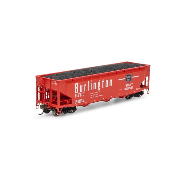 Athearn HO 40' Offset Coal Hopper w/Load CB&Q #170008 ATH33080 HO Rolling Stock