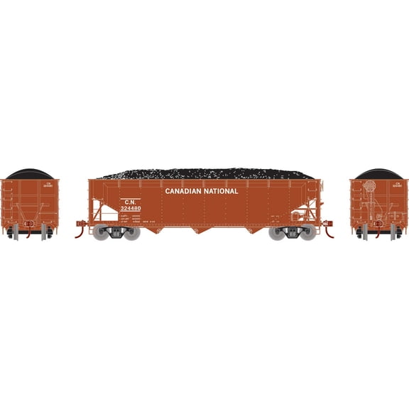 Athearn HO 40' Offset Coal Hopper w/Load CN #324480 ATH33083 HO Rolling Stock