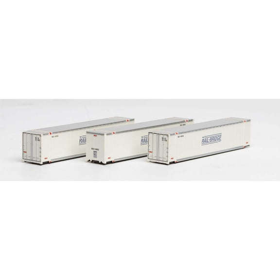 Athearn N 48' Container Rail Bridge #2 3 ATH17299 N Vehicles