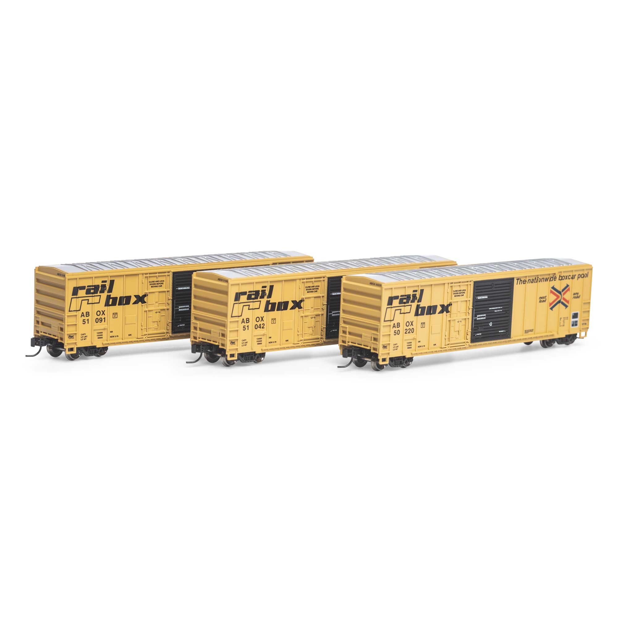50ft Rbox Athearn N 50' FMC Ex-Post Combo Door Box RBOX Early 3 ATH20083 N ...