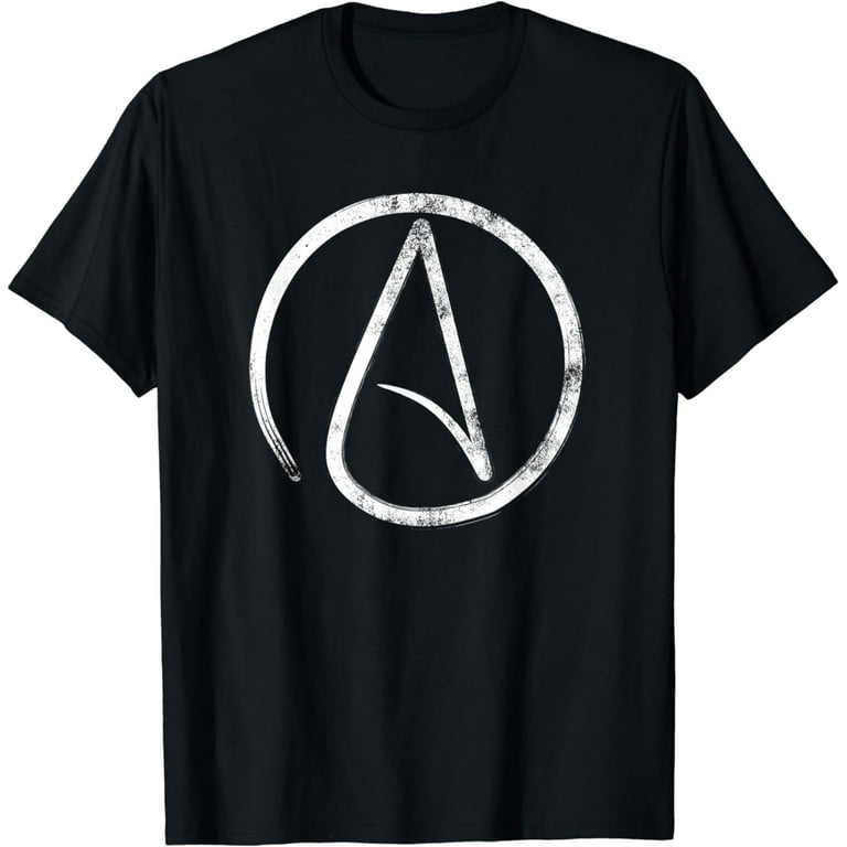 Atheism Symbol T-Shirt Distressed Atheist Atheism Symbol T-Shirt Distressed Atheist