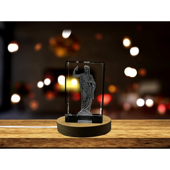 Athena 3D Engraved Crystal Keepsake/Gift/Decor/Collectible/Souvenir