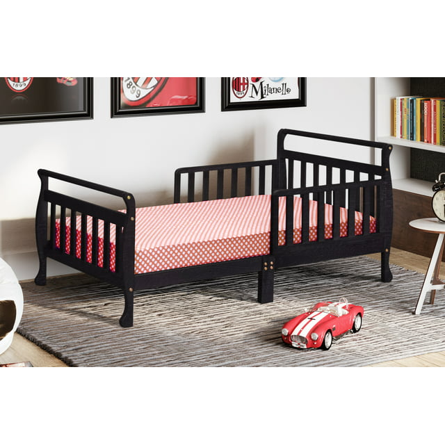 Athena Classic Sleigh Toddler Bed, Black