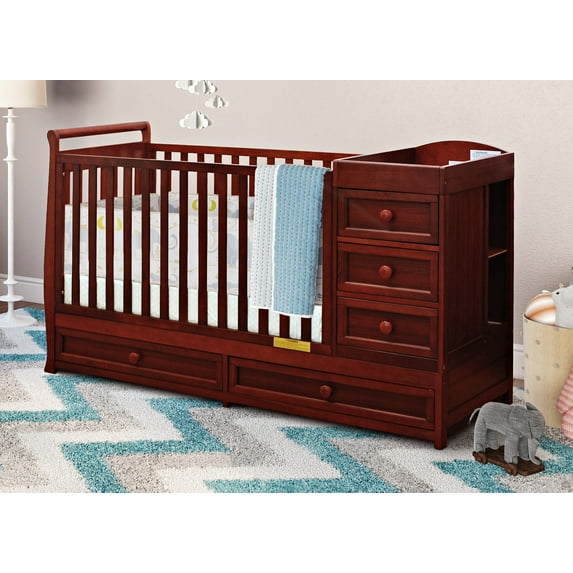 Athena Daphne 2 in 1 Convertible Crib in Cherry