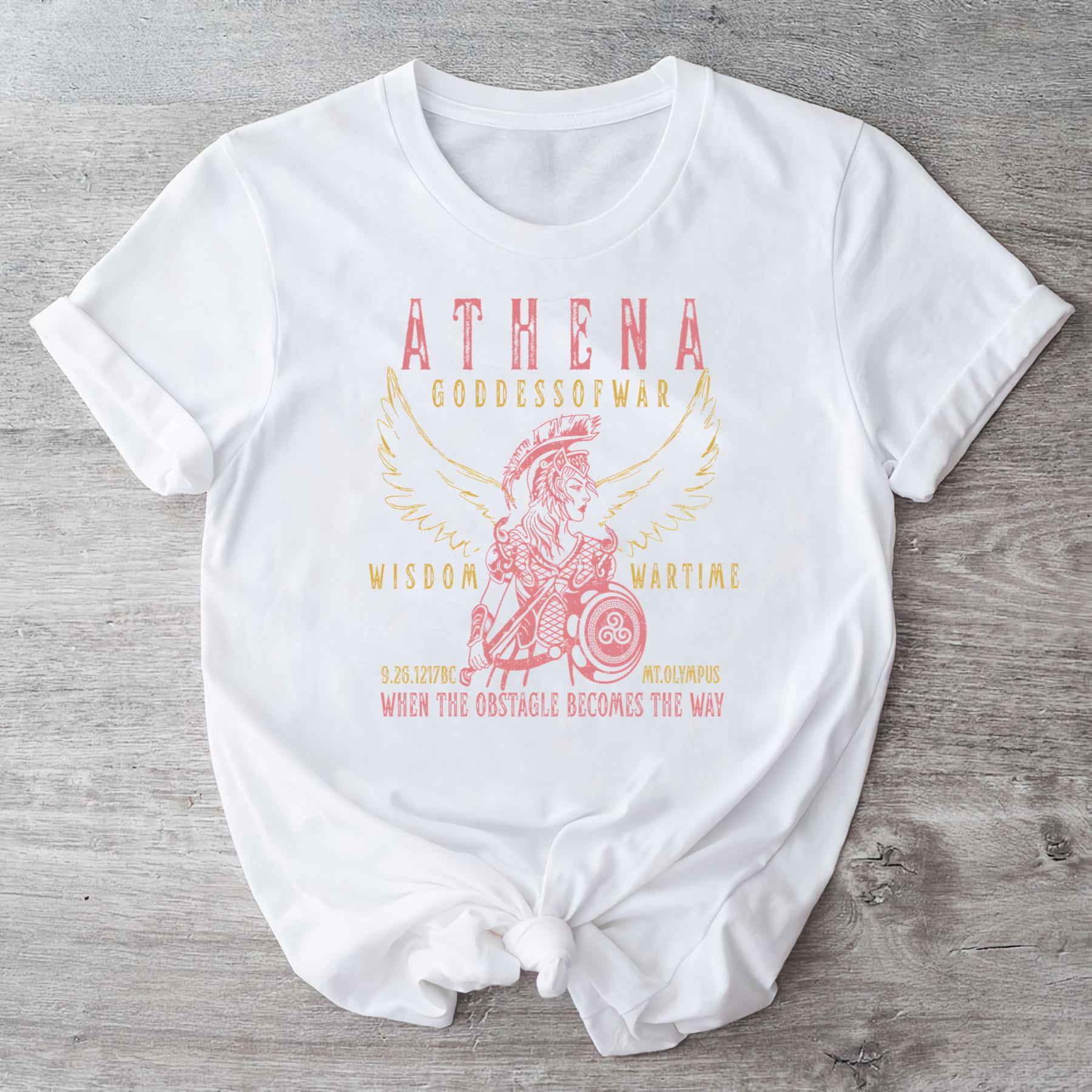 Athena Distressed Band TShirt Greek Mythology Shirt Goddess Of War