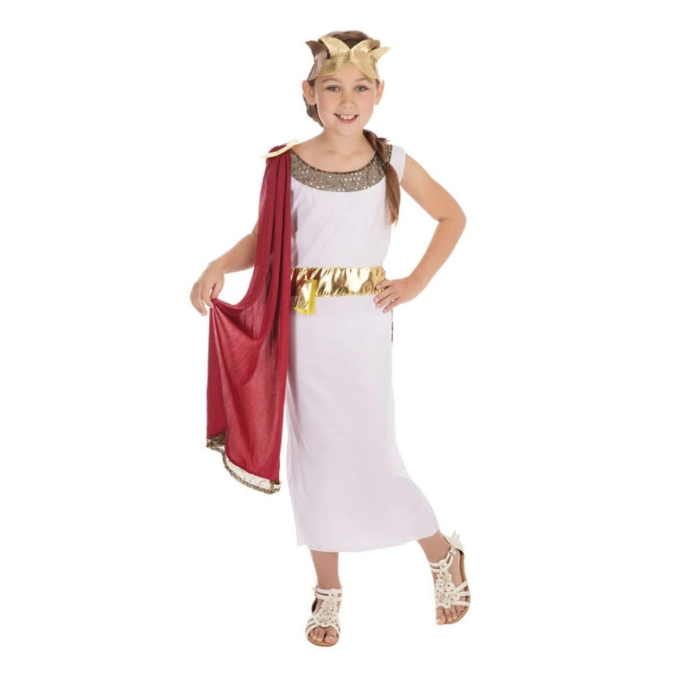 Athena Goddess Girls Costume White Toga Athena Goddess Girls Costume White Toga