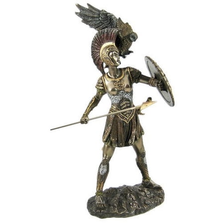 Athena Greek Goddess Bronzed Statue Sculpture Minerva