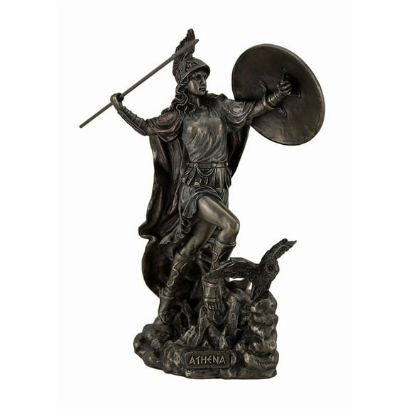Athena Greek Goddess Throwing Javelin Statue Sculpture Minerva