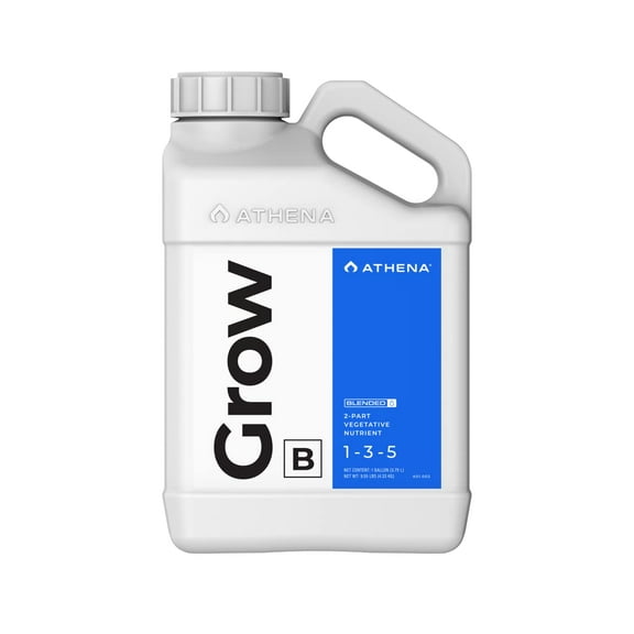 Athena Grow Part-B (1 Gallon) Vegetative Hydroponic Nutrient - Balanced Formula for Vigorous Plant Growth