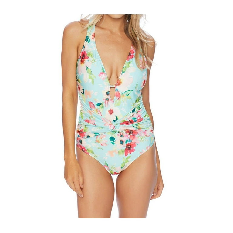 plunge knot knotted front tankini