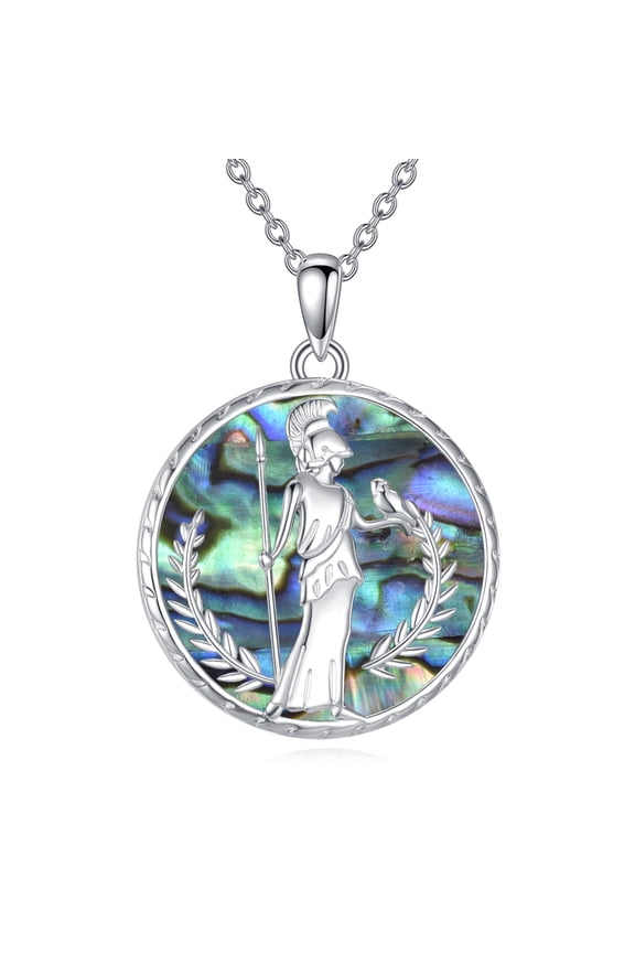Athena Necklace Sterling Silver Greek Protector Pendant Religious Jewelry Gifts for Women