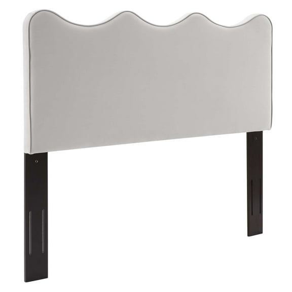Modway Athena Performance Velvet Full/Queen Headboard in Light Gray