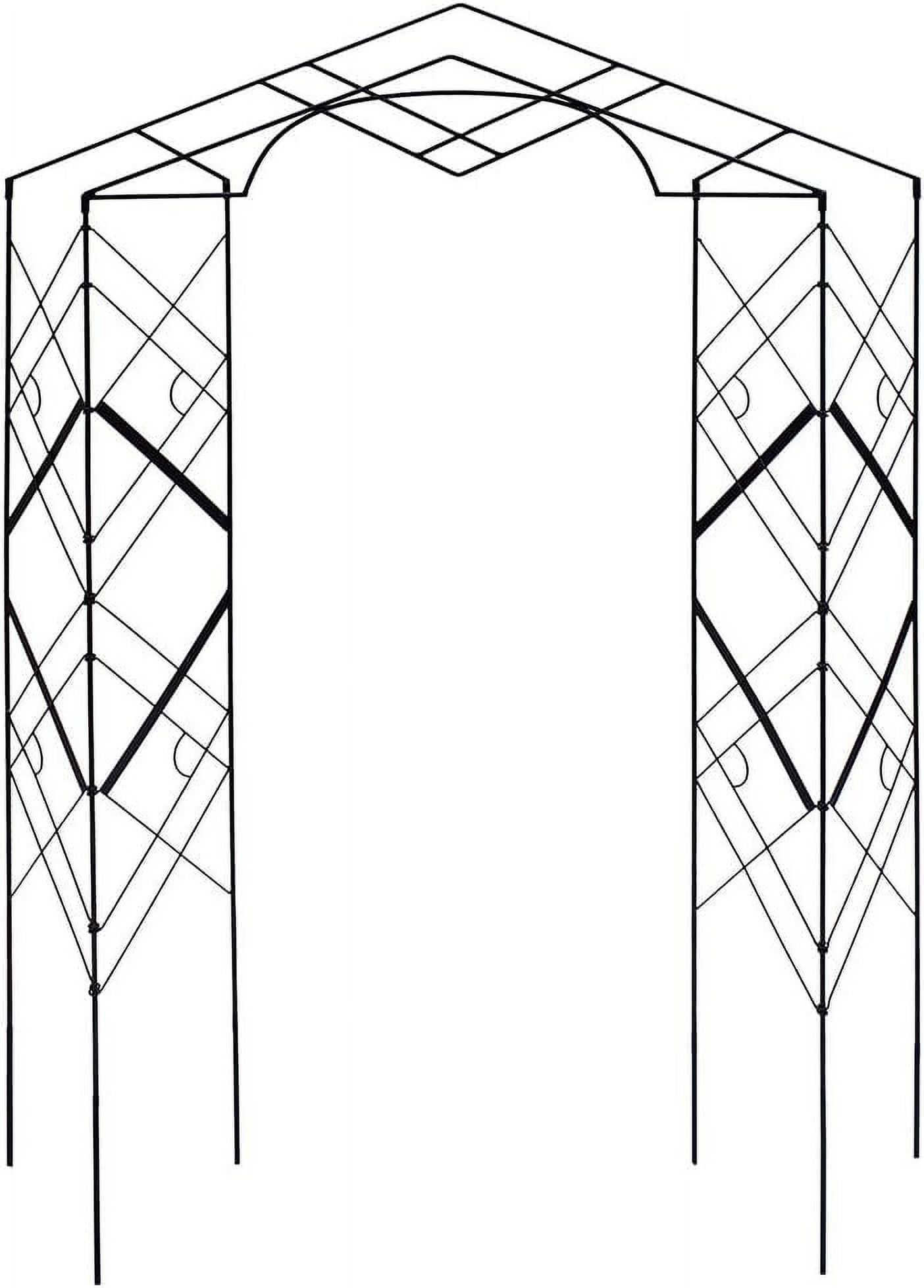 Athena Plant Support, Wrought Iron Decorative Garden Arch Trellis