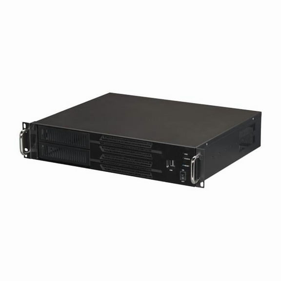 Athena Power RM-2U200H Black Aluminum / Steel 2U Rackmount Server Case Micro PS3