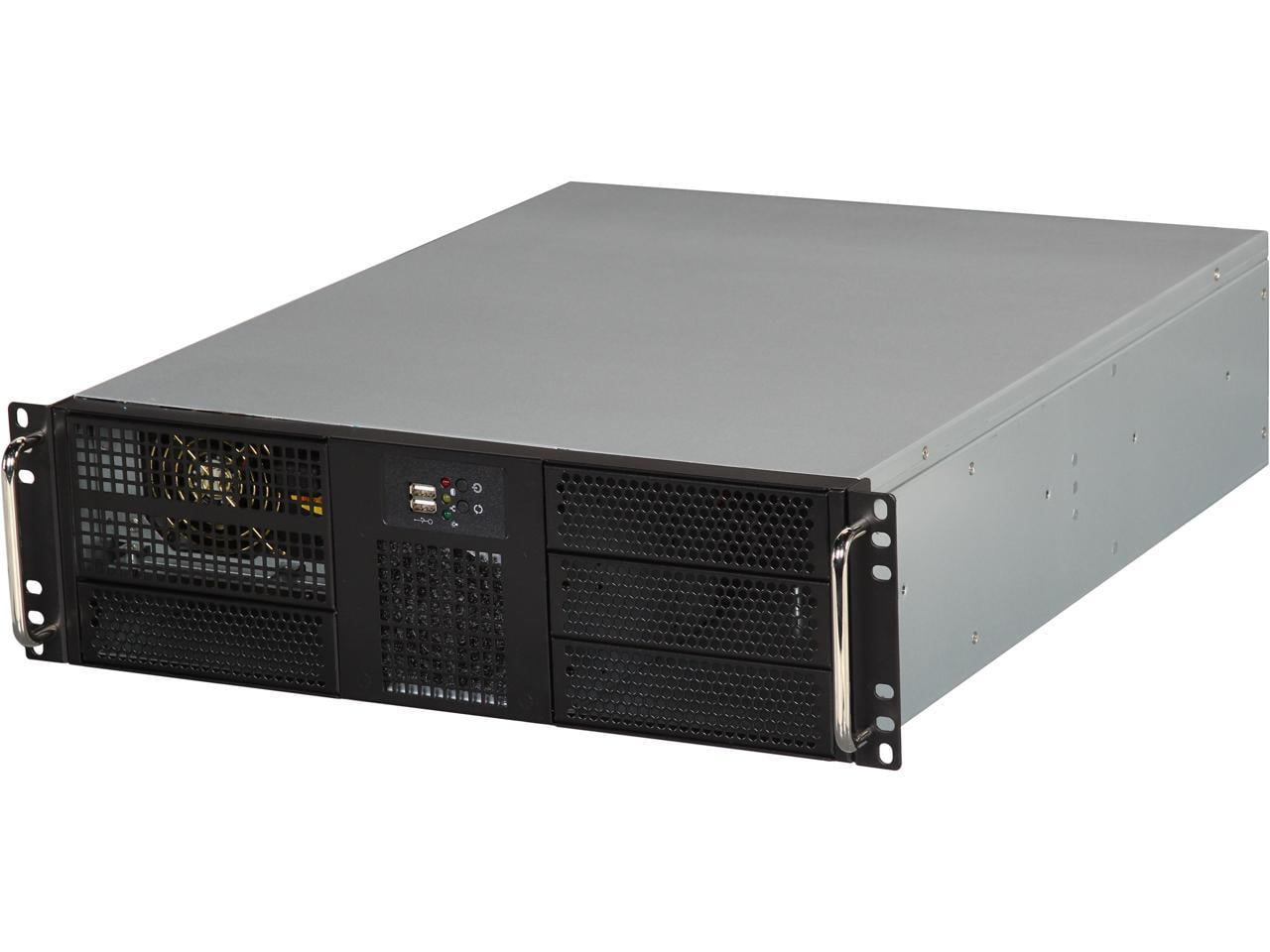 Athena Power RM-3U3046X708 3U Black Rackmount EATX Chassis 4 x 