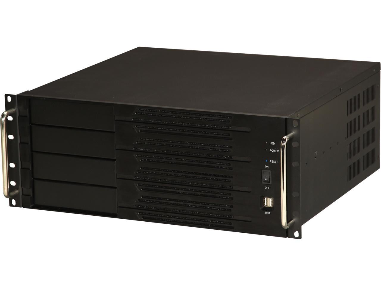 Athena Power RM-4U400S80 Black Aluminum Front Panel and 1.2mm Steel 4U ...