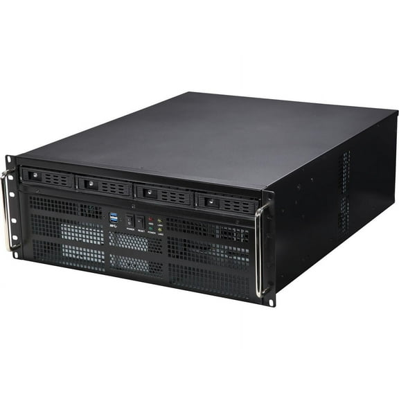 Athena Power RM-4U8G1043 Black SGCC (T = 1.2mm) 4U Rackmount Server Case