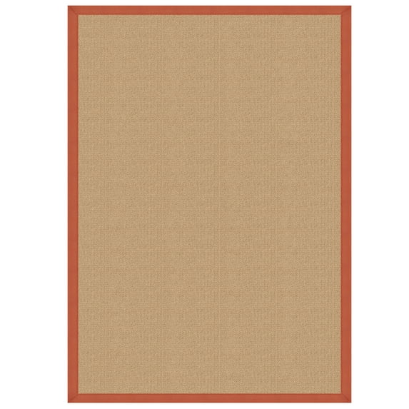 Linon Athena Sisal & Burnt Orange 8.9x12 Area Rug
