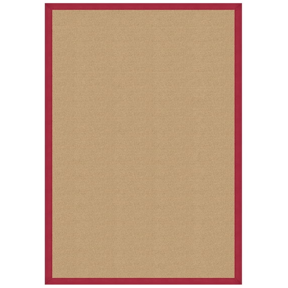 Linon Athena Sisal & Red 5x8 Area Rug