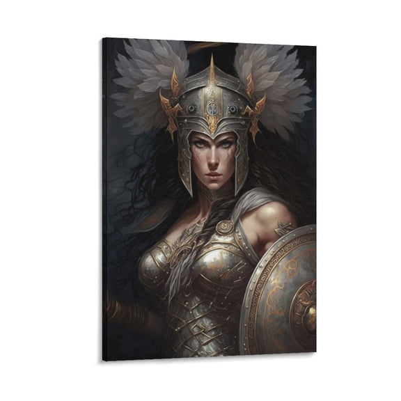Athena Warrior Greek Mythology Poster Canvas Wall Art Prints Poster Gifts Photo Picture Painting Posters Room Decor Home Decorative 08x12inch(20x30cm)