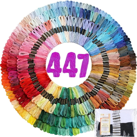 Athenas Elements Embroidery Floss | Rainbow Thread for Embroidery, Cross Stitch Thread, Crafting Arts Embroidery Strings Bulk447 Colors