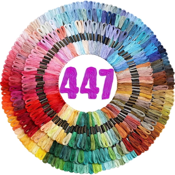 Athenas Elements Embroidery Thread | Rainbow Themed Embroidery Floss for Friendship Bracelet String, Cross Stitch Thread, Crafting Arts Embroidery Strings, Friendship Bracelet All colors-447 447pc