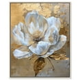 thumbnail image 1 of Athenas Flower Canvas Glamorous Feminine Wall Art by Art Remedy, Silver Frame, 16" x 20", 1 of 8