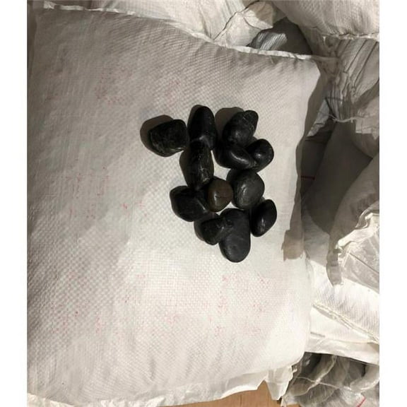 Athenas Garden 0.8-1.2 in. Large Polished Stone Bag - Crystal White Limestone - 45 lbs