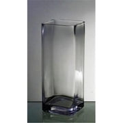 Athenas Garden CG-SQ4408 8 in. Rectangular Square Glass Container, Clear